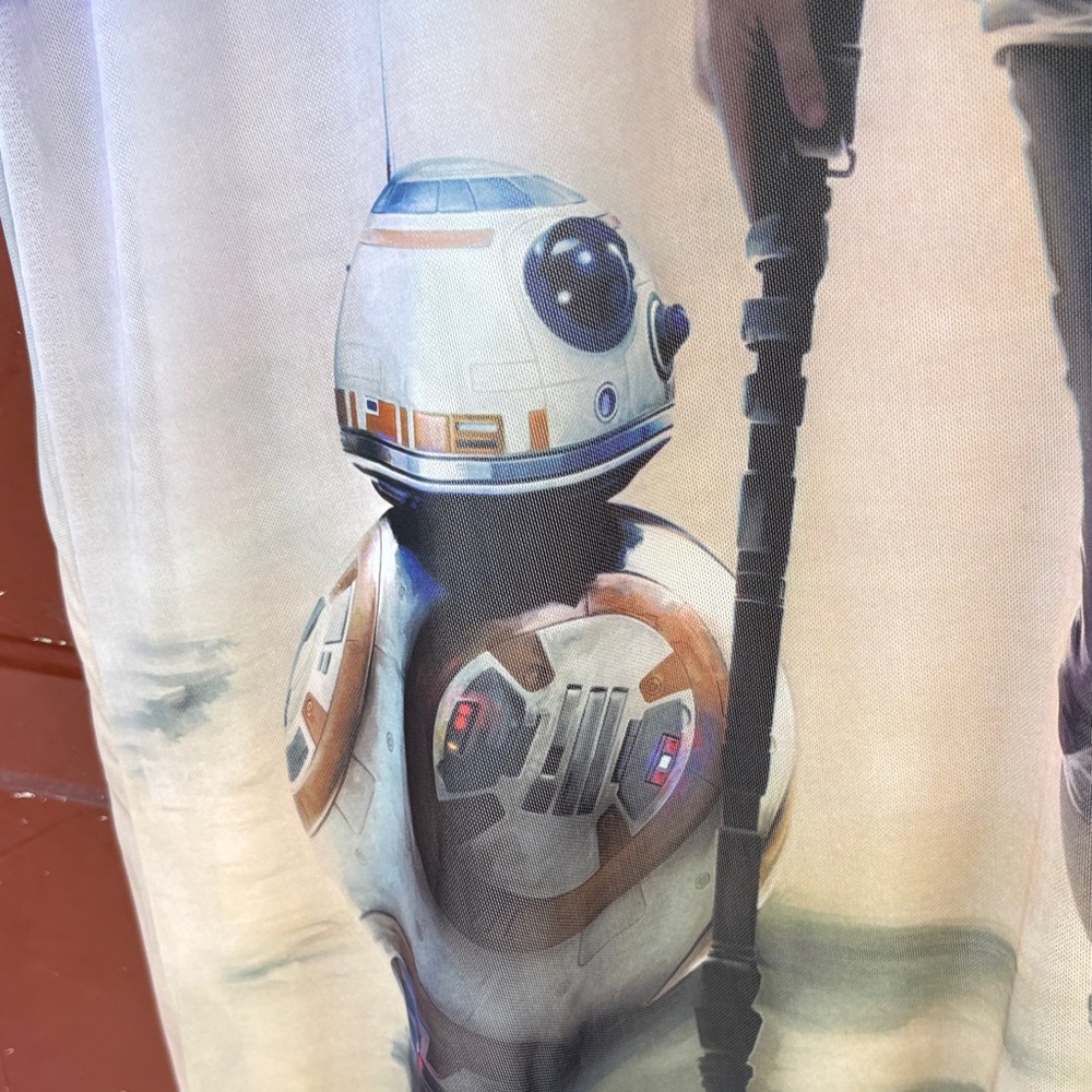 Star Wars White and Gray Dress with Rey and BB-8 - Picture 4 of 7